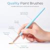 image:imageNicpro 32pcs Paint Brush Set Professional Paintbrushes with Paint Spatula and Cloth Roll Case Craft Paint Brushes for Acrylic Painting Oil Watercolor Gouache Art Supplies for Artists BeginnersPastel