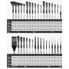 image:imageNicpro 36pcs Paint Brush Set Professional Paintbrushes with Palette Knife and Cloth Roll Suitable for Acrylic Painting Oil Watercolor Gouache Art Supplies for Artists amp Beginners Wooden ColorSilver