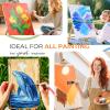 image:imageNicpro 36pcs Paint Brush Set Professional Paintbrushes with Palette Knife and Cloth Roll Suitable for Acrylic Painting Oil Watercolor Gouache Art Supplies for Artists amp Beginners Wooden ColorSilver