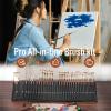 image:imageNicpro 36pcs Paint Brush Set Professional Paintbrushes with Palette Knife and Cloth Roll Suitable for Acrylic Painting Oil Watercolor Gouache Art Supplies for Artists amp Beginners Wooden ColorGold