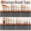 image:imageNicpro 36pcs Paint Brush Set Professional Paintbrushes with Palette Knife and Cloth Roll Suitable for Acrylic Painting Oil Watercolor Gouache Art Supplies for Artists amp Beginners Wooden ColorGold