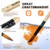 image:imageNicpro 36pcs Paint Brush Set Professional Paintbrushes with Palette Knife and Cloth Roll Suitable for Acrylic Painting Oil Watercolor Gouache Art Supplies for Artists amp Beginners Wooden ColorWooden