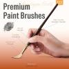 image:imageNicpro 36pcs Paint Brush Set Professional Paintbrushes with Palette Knife and Cloth Roll Suitable for Acrylic Painting Oil Watercolor Gouache Art Supplies for Artists amp Beginners Wooden ColorGold