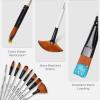 image:imageNicpro 40 PCS Paint Brush Set Professional Acrylic Paint Brushes with Palette Knife and Canvas Roll Suitable for Acrylic Painting Oil Watercolor Gouache Art Supplies Painter Gifts for ArtistWhite