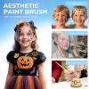 image:imageNicpro 7pcs Face Paint Brush Set Aesthetic Pastel Artist Paintbrushes for Body Face Painting Acrylic Watercolor Oil Gouache Professional Paint Brushes for Halloween Cosplay Party Makeup KitPastel