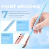image:imageNicpro 7pcs Face Paint Brush Set Aesthetic Pastel Artist Paintbrushes for Body Face Painting Acrylic Watercolor Oil Gouache Professional Paint Brushes for Halloween Cosplay Party Makeup KitPastel