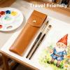 image:imageNicpro Travel Watercolor Brushes Set 6Pcs Kolinsky Sable Performance Paint Brush for Professional Artist amp Beginners with Round Rigger Cats Tongue Oval Wash for Water Color Ink Gouache Painting6 PCS