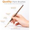 image:imageNicpro Travel Watercolor Brushes Set 6Pcs Kolinsky Sable Performance Paint Brush for Professional Artist amp Beginners with Round Rigger Cats Tongue Oval Wash for Water Color Ink Gouache Painting8 PCS