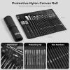 image:imageNicpro Watercolor Brushes Professional 24pcs Soft Synthetic Squirrel Hair Watercolor Paint Brush Set with Cloth Roll Round Flat Filbert Dagger Cat Tongue for Water Color Gouache Inks Painting