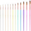 image:imageNicpro 12pcs Watercolor Paint Brushes Aesthetic Pastel Round Pointed Tip Paint Brush Set Professional Soft Synthetic Squirrel Paint Brushes Artist Painting Brushes for Watercolor Inks GouachePastel