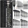 image:imageNicpro 36pcs Paint Brush Set Professional Paintbrushes with Palette Knife and Cloth Roll Suitable for Acrylic Painting Oil Watercolor Gouache Art Supplies for Artists amp Beginners Wooden ColorSilver
