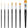 image:imageNicpro 7pcs Face Paint Brush Set Aesthetic Pastel Artist Paintbrushes for Body Face Painting Acrylic Watercolor Oil Gouache Professional Paint Brushes for Halloween Cosplay Party Makeup KitBlack