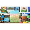 image:imageNicpro 12 Colors Large Bulk Acrylic Paint Set 845 oz250 ml Rich Art Painting Supplies Non Toxic for Multi Surface Rock Canvas Wood Ceramic Leather Fabric Craft for Adult with Color Wheel12 Colors