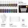 image:imageNicpro 16 Bottle Alcohol Resin Ink Set Concentrated Dye Liquid AlcoholBased Color Pigment for Epoxy Resin Paint Craft DIY Painting Tumbler Molds amp Jewelry Making