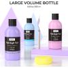 image:imageNicpro 20 Colors Pastel Acrylic Paint Set 845 oz 250 ml Large Bulk Pastel Acrylic Paint Non Toxic Art Painting Supplies for Canvas Rock Wood Fabric Ceramic Craft with Knife Color Wheel