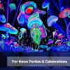 image:imageNicpro 6 Colors Fluorescent Acrylic Paint Set 845 oz Glow in the Black Light NonToxic amp Vibrant Neon Paint for Neon Party Decoration DIY Project on MultiSurface Canvas Rock Wood Craft4 Fl Oz Pack of 6