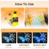 image:imageNicpro 6 Colors Fluorescent Acrylic Paint Set 845 oz Glow in the Black Light NonToxic amp Vibrant Neon Paint for Neon Party Decoration DIY Project on MultiSurface Canvas Rock Wood Craft845 Fl Oz Pack of 6