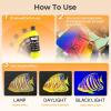 image:imageNicpro 6 Colors Fluorescent Acrylic Paint Set 845 oz Glow in the Black Light NonToxic amp Vibrant Neon Paint for Neon Party Decoration DIY Project on MultiSurface Canvas Rock Wood Craft4 Fl Oz Pack of 6
