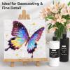 image:imageNicpro White Large Acrylic Paint 169 oz 500 ml Rich Pigments Non Toxic Craft Paint for Multi Surface Canvas Wood Leather Ceramic Fabric Stone  Art Painting Supplies for Beginners Artists amp AdultsWhite  Black