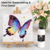 image:imageNicpro White Large Acrylic Paint 169 oz 500 ml Rich Pigments Non Toxic Craft Paint for Multi Surface Canvas Wood Leather Ceramic Fabric Stone  Art Painting Supplies for Beginners Artists amp AdultsWhitex3
