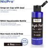 image:imageNicpro White Large Acrylic Paint 169 oz 500 ml Rich Pigments Non Toxic Craft Paint for Multi Surface Canvas Wood Leather Ceramic Fabric Stone  Art Painting Supplies for Beginners Artists amp Adults8 Colors