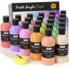 image:imageNicpro 20 Colors Pastel Acrylic Paint Set 845 oz 250 ml Large Bulk Pastel Acrylic Paint Non Toxic Art Painting Supplies for Canvas Rock Wood Fabric Ceramic Craft with Knife Color Wheel