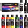 image:imageNicpro White Large Acrylic Paint 169 oz 500 ml Rich Pigments Non Toxic Craft Paint for Multi Surface Canvas Wood Leather Ceramic Fabric Stone  Art Painting Supplies for Beginners Artists amp Adults8 Colors