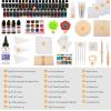 image:imageNicpro 39 Colors 2oz Acrylic Pour Paint Supplies Kit PreMixed Pouring Paint High Flow Painting Bulk Set for Beginner DIY with Canvas Wood Slices Pouring Oil Tools Gloves Strainer Cups
