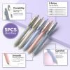 image:imageNicpro 39 PCS Aesthetic School Supplies with Cute Pink Pencil Case 12 Pastel Highlighters 5 Quick Dry Black Ink Pens 6 Mechanical Pencil 05 amp 07 mm for Girls Student Stationary College EssentialsPurple