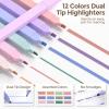 image:imageNicpro 39 PCS Aesthetic School Supplies with Cute Pink Pencil Case 12 Pastel Highlighters 5 Quick Dry Black Ink Pens 6 Mechanical Pencil 05 amp 07 mm for Girls Student Stationary College EssentialsCream