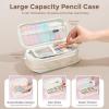 image:imageNicpro 39 PCS Aesthetic School Supplies with Cute Pink Pencil Case 12 Pastel Highlighters 5 Quick Dry Black Ink Pens 6 Mechanical Pencil 05 amp 07 mm for Girls Student Stationary College EssentialsCream