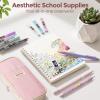 image:imageNicpro 45PCS Aesthetic School Supplies with Pencil Case Pastel Mechanical Pencils 05mm 07mm 09mm amp 20mm with 498 PCS Refills Cute Mechanical Pencil Set for Writing Drawing amp Drafting47 PCS