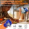 image:imageNicpro 7in1 CP5000 Magnetic Carpenter Pencils with Sharpener 28mm Construction Mechanical Pencil10 Refill Deep Hole Marker for Construction Woodworking Pencil Carpenter Tools for MarkingBlue  Orange
