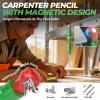 image:imageNicpro 7in1 CP5000 Magnetic Carpenter Pencils with Sharpener 28mm Construction Mechanical Pencil10 Refill Deep Hole Marker for Construction Woodworking Pencil Carpenter Tools for MarkingRed  Green