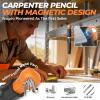 image:imageNicpro 7in1 CP5000 Magnetic Carpenter Pencils with Sharpener 28mm Construction Mechanical Pencil10 Refill Deep Hole Marker for Construction Woodworking Pencil Carpenter Tools for MarkingOrange