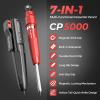 image:imageNicpro 7in1 CP5000 Magnetic Carpenter Pencils with Sharpener 28mm Construction Mechanical Pencil10 Refill Deep Hole Marker for Construction Woodworking Pencil Carpenter Tools for MarkingBlack  Red