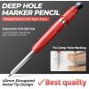 image:imageNicpro 7in1 CP5000 Magnetic Carpenter Pencils with Sharpener 28mm Construction Mechanical Pencil10 Refill Deep Hole Marker for Construction Woodworking Pencil Carpenter Tools for MarkingBlack  Red