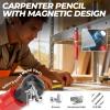 image:imageNicpro 7in1 CP5000 Magnetic Carpenter Pencils with Sharpener 28mm Construction Mechanical Pencil10 Refill Deep Hole Marker for Construction Woodworking Pencil Carpenter Tools for MarkingBlack  Red