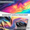 image:imageNicpro 8 Colors Iridescent Metallic Acrylic Pour Paint Supplies Kit 845oz Large Ready to Pour Premixed High Flow Pouring Paint Set with Silicone Pouring Oil Gloves Instructions for Beginner DIY8 Colors
