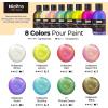 image:imageNicpro 8 Colors Iridescent Metallic Acrylic Pour Paint Supplies Kit 845oz Large Ready to Pour Premixed High Flow Pouring Paint Set with Silicone Pouring Oil Gloves Instructions for Beginner DIY8 Colors