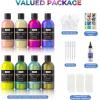 image:imageNicpro 8 Colors Iridescent Metallic Acrylic Pour Paint Supplies Kit 845oz Large Ready to Pour Premixed High Flow Pouring Paint Set with Silicone Pouring Oil Gloves Instructions for Beginner DIY8 Colors