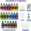 image:imageNicpro 8 Colors Iridescent Metallic Acrylic Pour Paint Supplies Kit 845oz Large Ready to Pour Premixed High Flow Pouring Paint Set with Silicone Pouring Oil Gloves Instructions for Beginner DIY20 Colors
