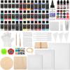 image:imageNicpro 39 Colors 2oz Acrylic Pour Paint Supplies Kit PreMixed Pouring Paint High Flow Painting Bulk Set for Beginner DIY with Canvas Wood Slices Pouring Oil Tools Gloves Strainer Cups