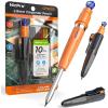 image:imageNicpro 7in1 CP5000 Magnetic Carpenter Pencils with Sharpener 28mm Construction Mechanical Pencil10 Refill Deep Hole Marker for Construction Woodworking Pencil Carpenter Tools for MarkingBlue  Orange