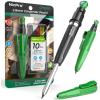 image:imageNicpro 7in1 CP5000 Magnetic Carpenter Pencils with Sharpener 28mm Construction Mechanical Pencil10 Refill Deep Hole Marker for Construction Woodworking Pencil Carpenter Tools for MarkingGreen