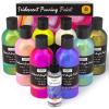 image:imageNicpro 8 Colors Iridescent Metallic Acrylic Pour Paint Supplies Kit 845oz Large Ready to Pour Premixed High Flow Pouring Paint Set with Silicone Pouring Oil Gloves Instructions for Beginner DIY8 Colors