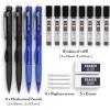 image:imageNicpro 4 PCS Mechanical Pencils 05mm amp 07 mm with Case RotateErase amp Fast Click Pencils with 8 Tubes Lead Refills 2 Eraser Eraser Refills for school student Drawing Writing Drafting Sketching