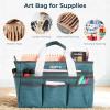image:imageNicpro Craft Organizer Art Bag Tote Bag For Art Supply Storage Portable Supply Organizers Caddy with Multiple Pockets Craft Bag for Drawing Scrapbooking Journal Sewing School Office SuppliesSmall