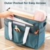 image:imageNicpro Craft Organizer Art Bag Tote Bag For Art Supply Storage Portable Supply Organizers Caddy with Multiple Pockets Craft Bag for Drawing Scrapbooking Journal Sewing School Office SuppliesLarge