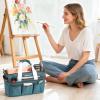 image:imageNicpro Craft Organizer Art Bag Tote Bag For Art Supply Storage Portable Supply Organizers Caddy with Multiple Pockets Craft Bag for Drawing Scrapbooking Journal Sewing School Office SuppliesSmall